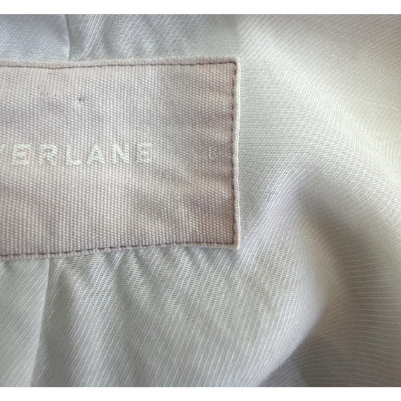 Everlane Linen Blazer Jacket Womens Size 8 Ivory Oversized Stretch Office - Picture 3 of 8